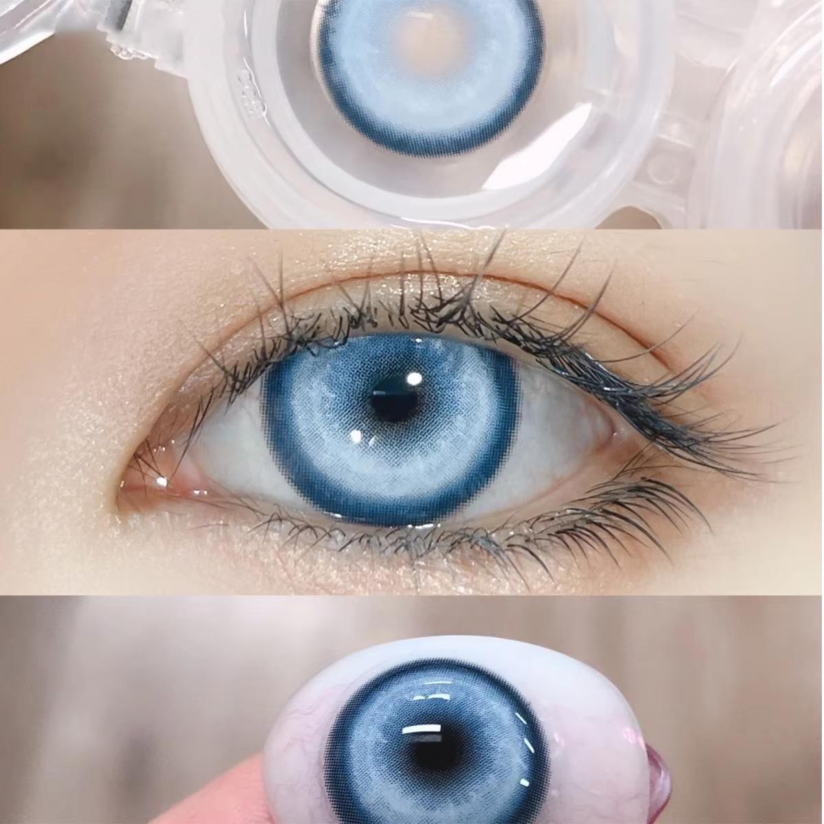 1pair Cosplay Red Gray Pink Colored Contact Lenses Halloween Scary lens Softlens 14.5mm