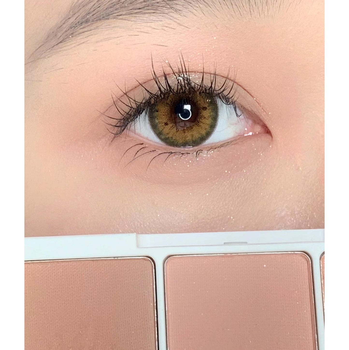 1pair Natural Green Iris Colored Contact Lenses 12months