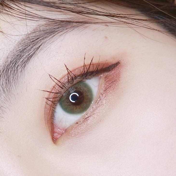 1pair Natural Green Iris Colored Contact Lenses 12months