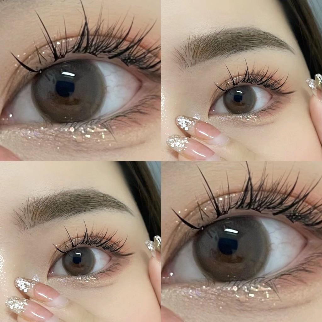1pair Collagen Gray Brown Colored Contact Lenses 14.2mm 12months