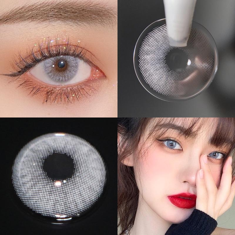 JeweLens Graded 2pcs/1par Vision Cinza Lentes de Contato Coloridas Cosméticas Softlens 14mm