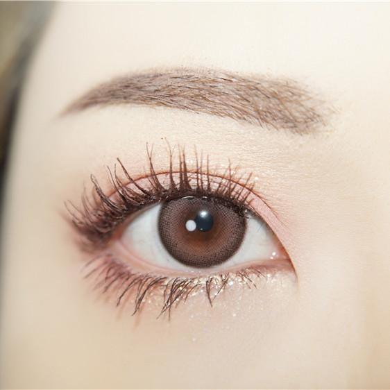 1pair Natural Gray Choco Colored Contact Lenses 14.2mm Softlens 12months