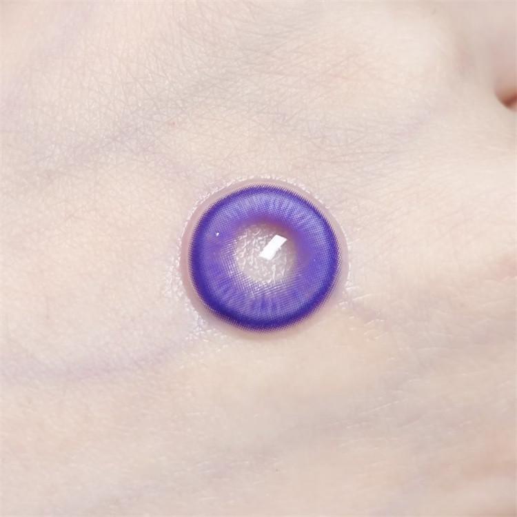 1pair Cosplay Colored Contact Lenses Purple Violet Halloween Softlens 14.2mm