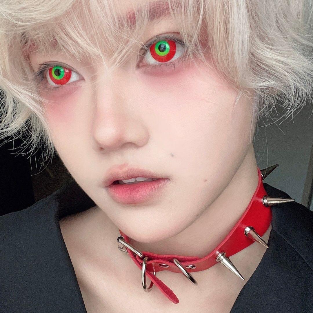 1pair Kaneki Ken Cosplay Colored Contact Lenses Halloween Contacts 14.4mm