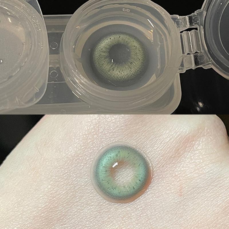 1pair JeweLens Omega Green Colored Contact Lenses 14.2mm