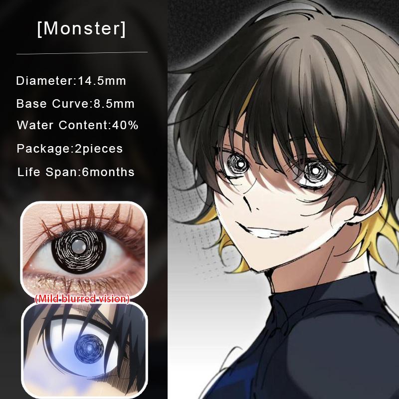 1pair Cosplay BLUE LOCK Color Contact Lenses Halloween Scary Lens Softlens 14.5mm