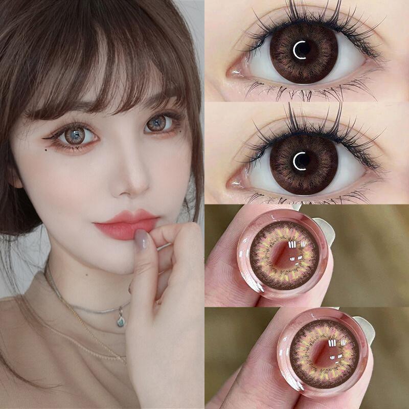 JeweLens Enlarge Contact Lenses 14.4mm Gray Brown