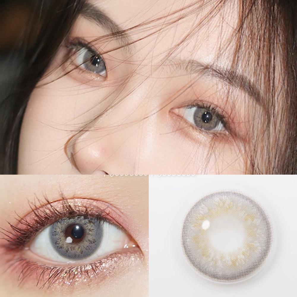 1pair Russiangirl Gray Blue Colored Contact Lenses 14mm