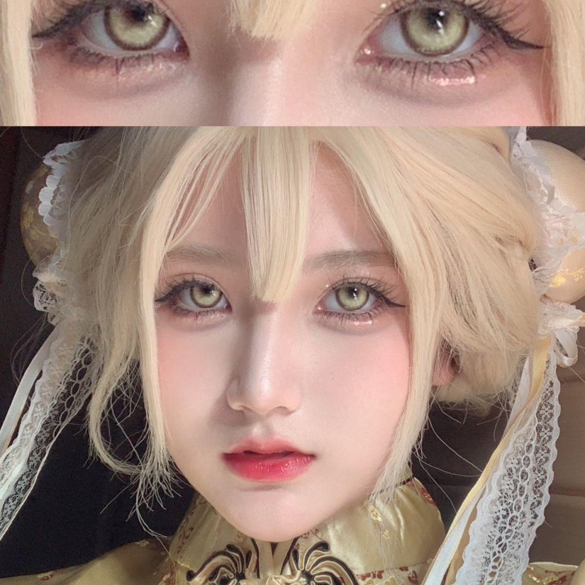 1pair Cosplay Red Gray Pink Colored Contact Lenses Halloween Scary lens Softlens 14.5mm