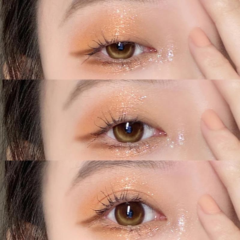 1pair Moon Brown Colored Contact Lenses 14mm
