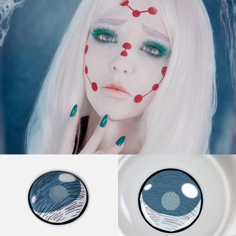 1pair DemonSlayer Douma Nezuko Cosplay Color Contact Lenses Halloween Scary lens Softlens