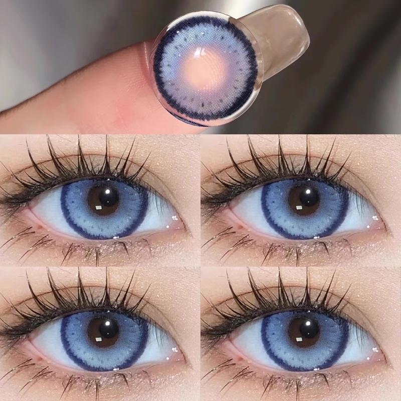 1pair Natural IceBlue Colored Contact Lenses 14.4mm Softlens