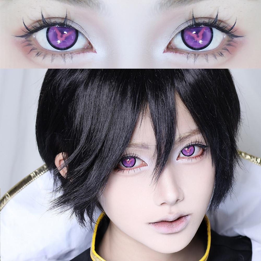 1pair Genshin Arlecchino Cosplay Color Contact Lenses Halloween Scary lens Softlens