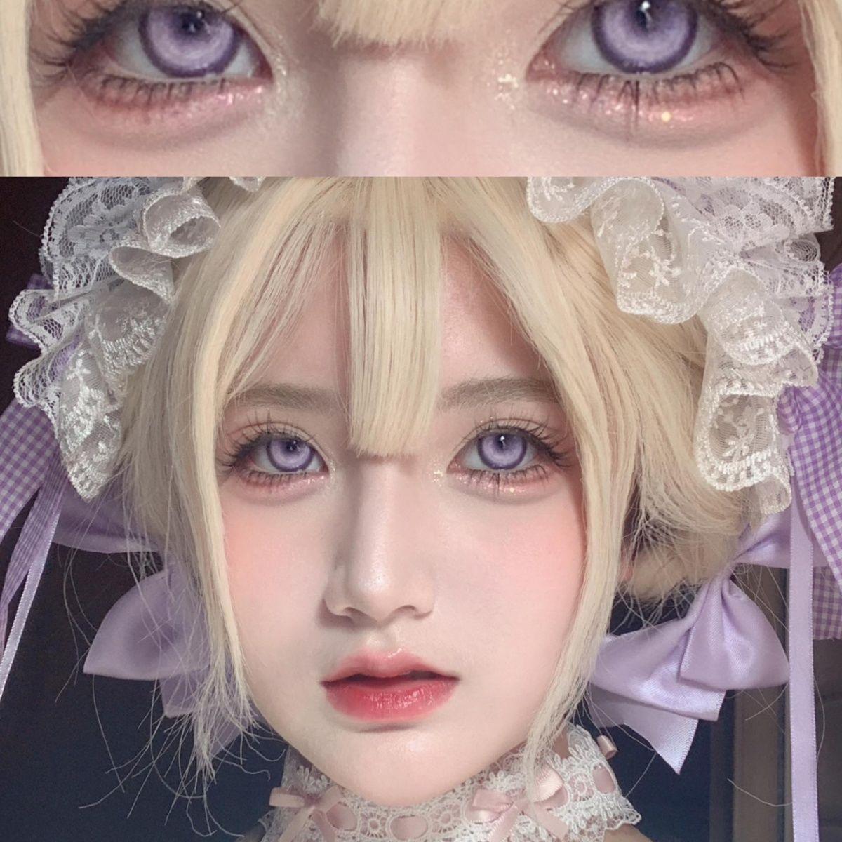 1pair Cosplay Red Gray Pink Colored Contact Lenses Halloween Scary lens Softlens 14.5mm