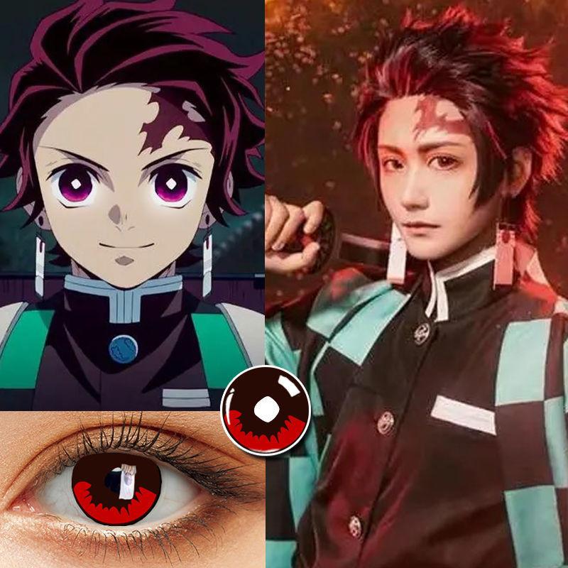 1pair DemonSlayer Douma Nezuko Cosplay Color Contact Lenses Halloween Scary lens Softlens