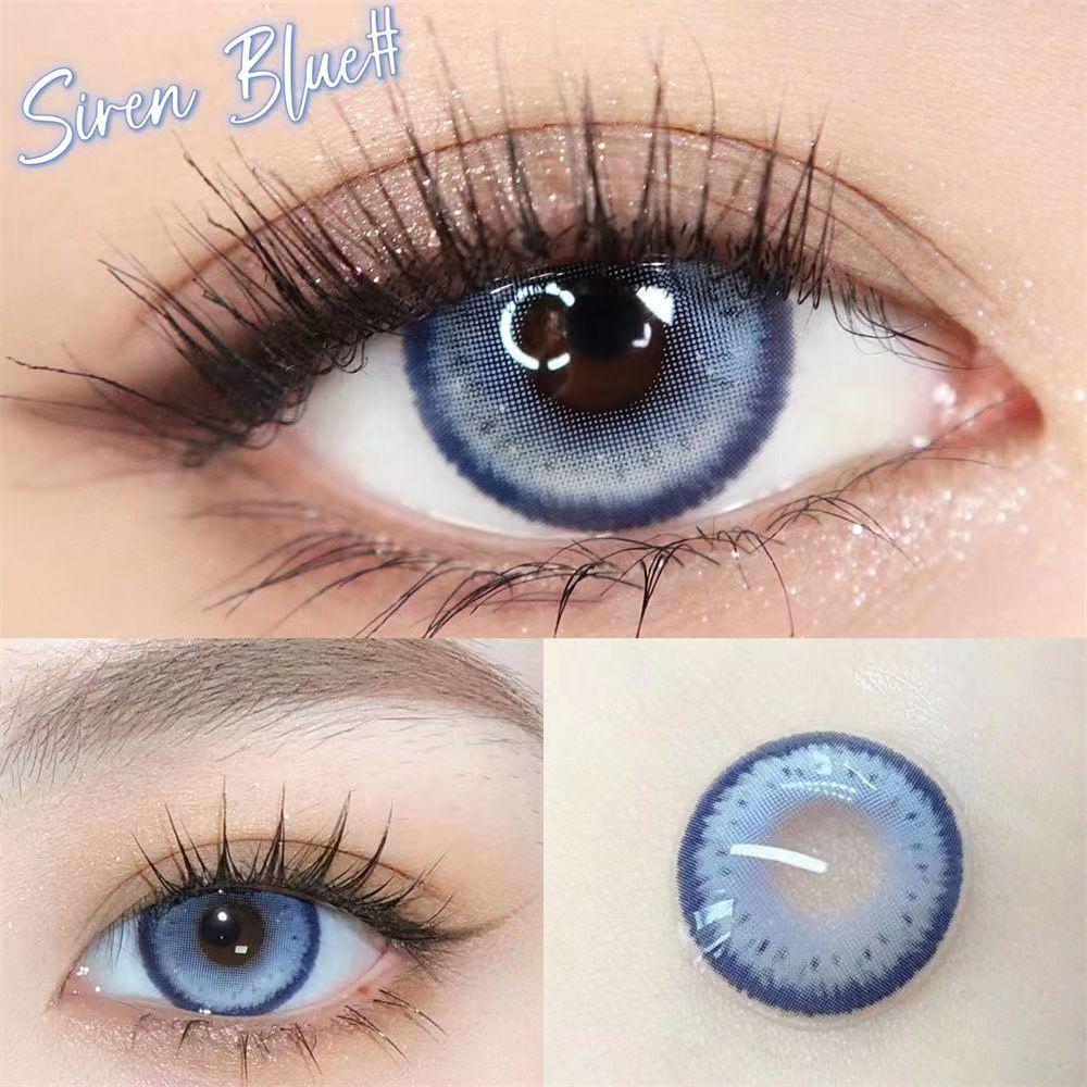 1pair Natural IceBlue Colored Contact Lenses 14.4mm Softlens