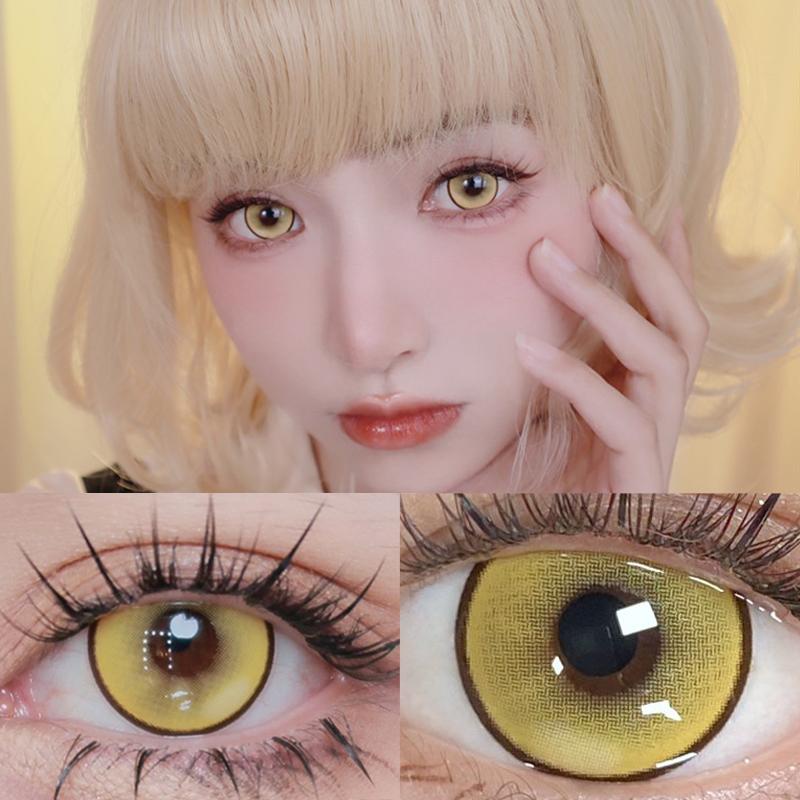 1pair Cosplay Color Contact Lenses Halloween Anime Softlens 14.5mm 6months