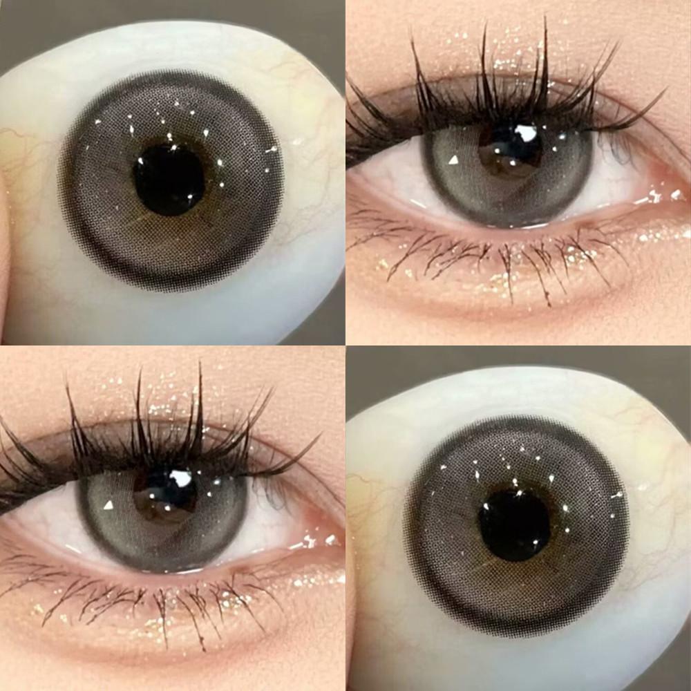 1pair Clock Gray Color Contact Lenses 14.2mm Softlens