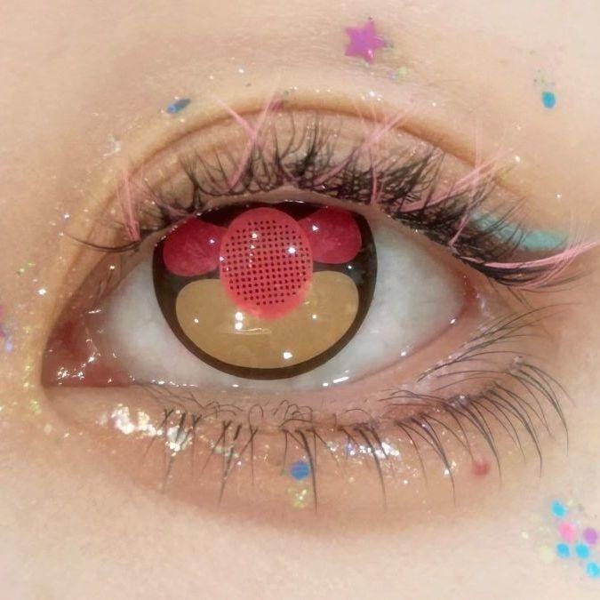 1pair Genshin Arlecchino Cosplay Color Contact Lenses Halloween Scary lens Softlens