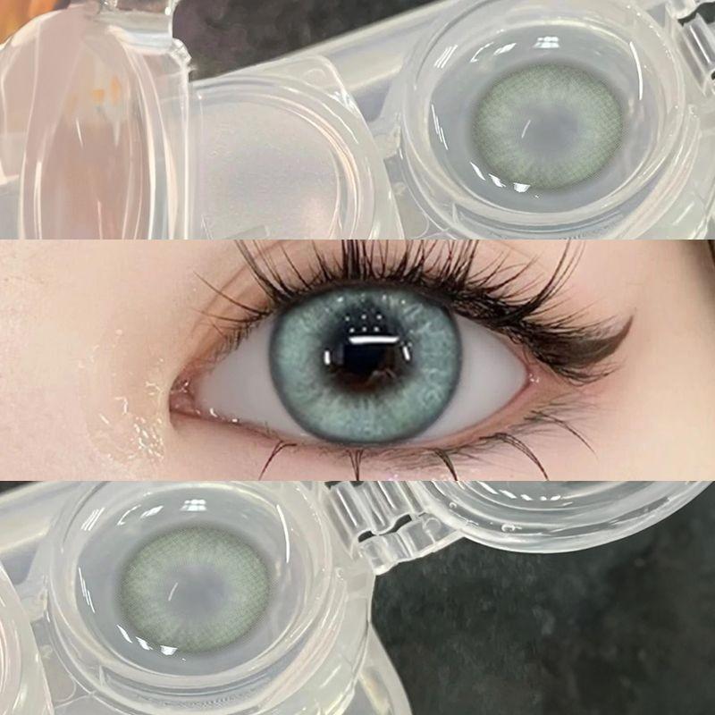 1pair JeweLens Omega Green Colored Contact Lenses 14.2mm