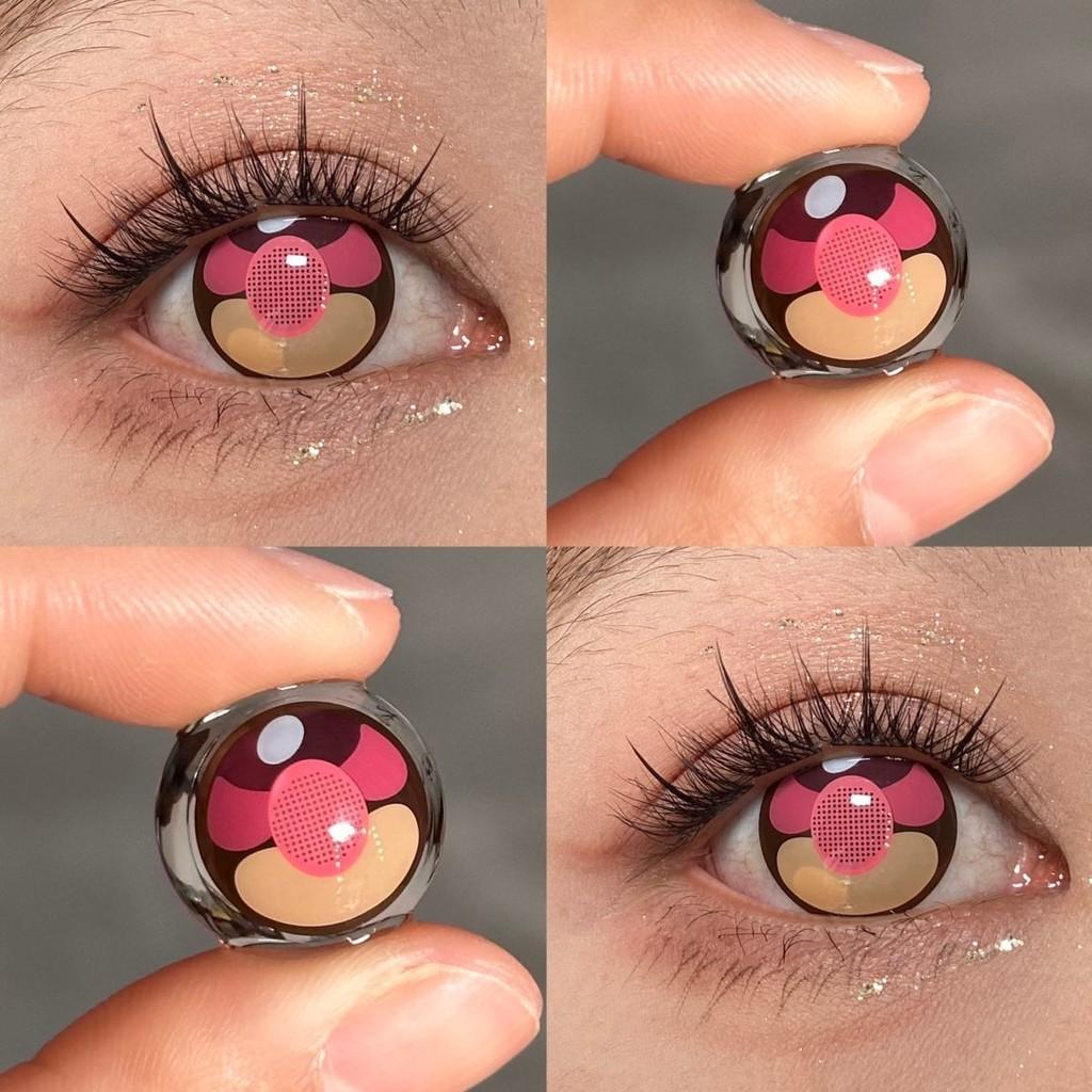 1pair Genshin Arlecchino Cosplay Color Contact Lenses Halloween Scary lens Softlens