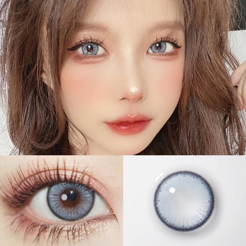 1pair JeweLens Smoky Hazel Blue Colored Contact Lenses 14.4mm