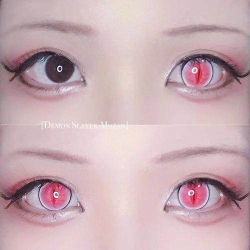 1pair DemonSlayer Douma Nezuko Cosplay Color Contact Lenses Halloween Scary lens Softlens