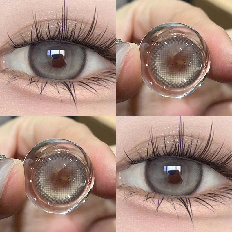 1pair Clock Gray Color Contact Lenses 14.2mm Softlens