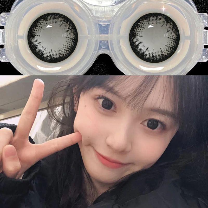 1Pair Black Bigeye Girl Colored Contact Lenses