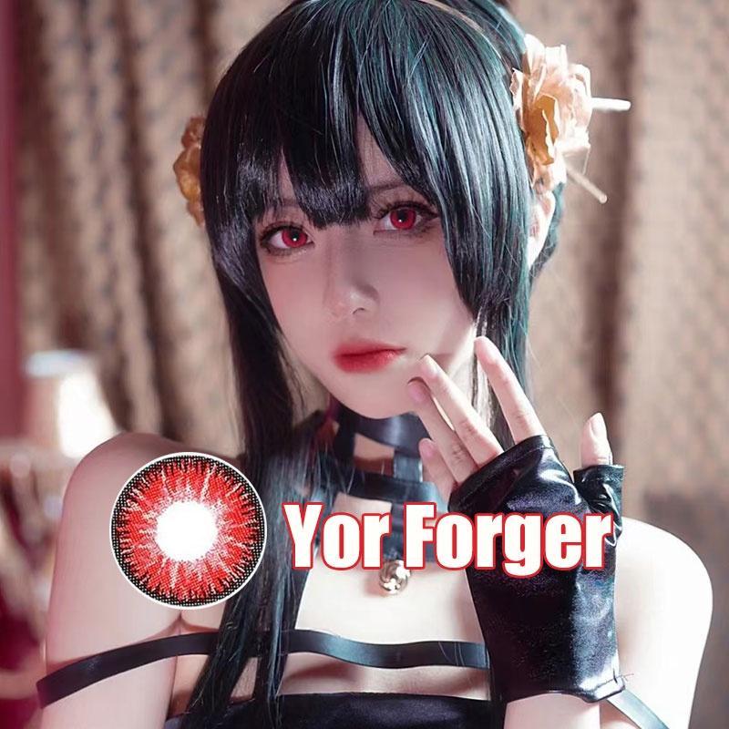 1pair Cosplay Color Contact Lenses Coloured Halloween Softlens Red Vampire Pupil 12months 1pair