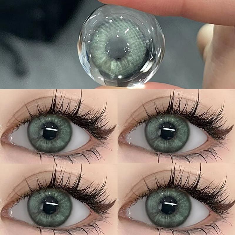 1pair JeweLens Omega Green Colored Contact Lenses 14.2mm