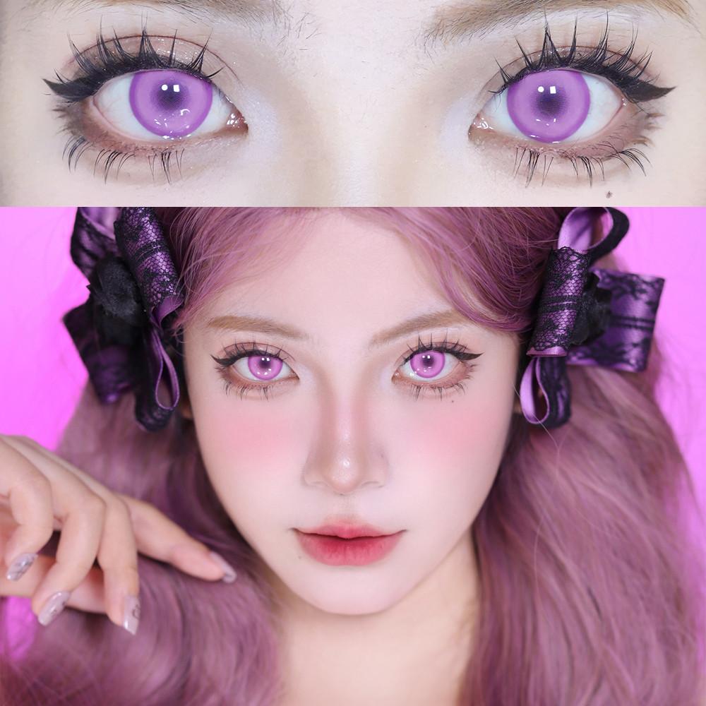 1pair Cosplay Red Gray Pink Colored Contact Lenses Halloween Scary lens Softlens 14.5mm