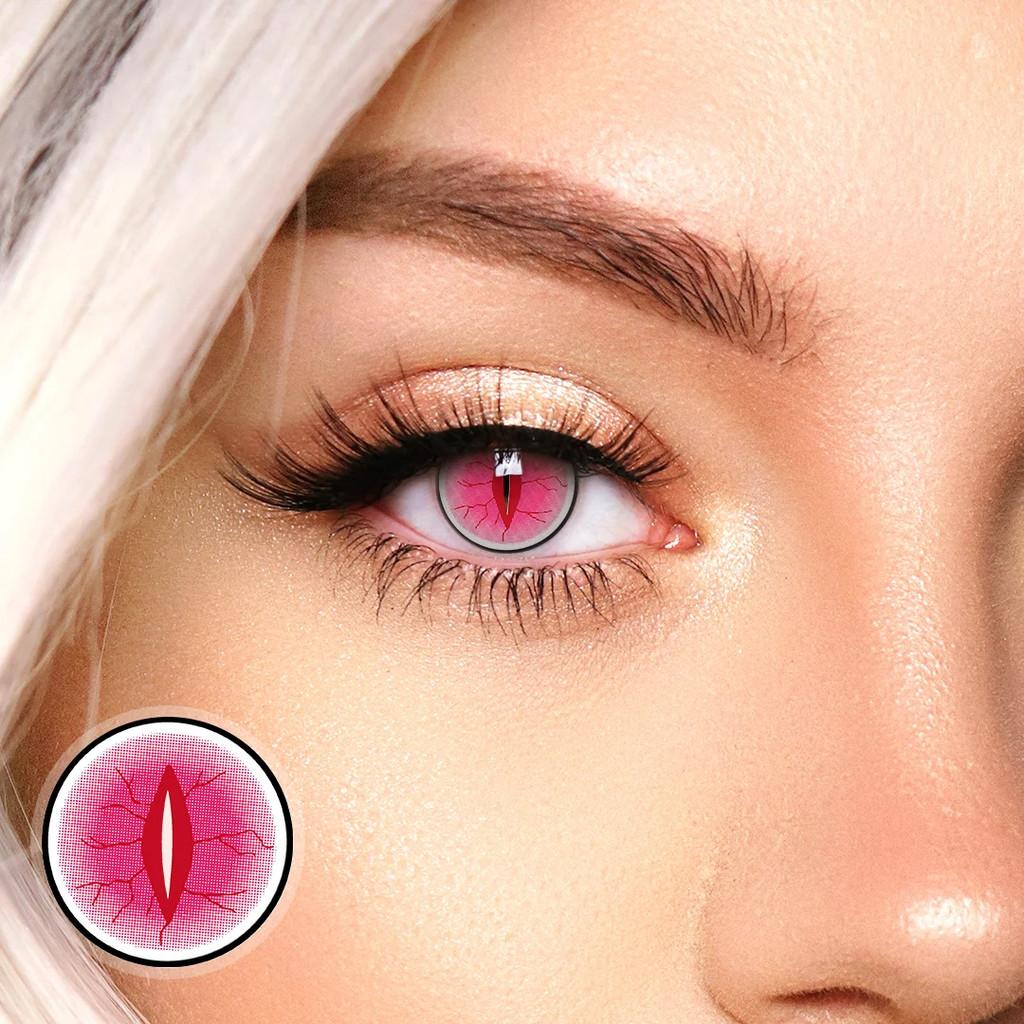 1pair DemonSlayer Douma Nezuko Cosplay Color Contact Lenses Halloween Scary lens Softlens