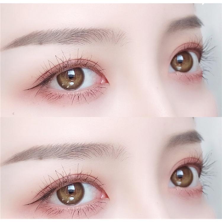 1pair Moon Brown Colored Contact Lenses 14mm
