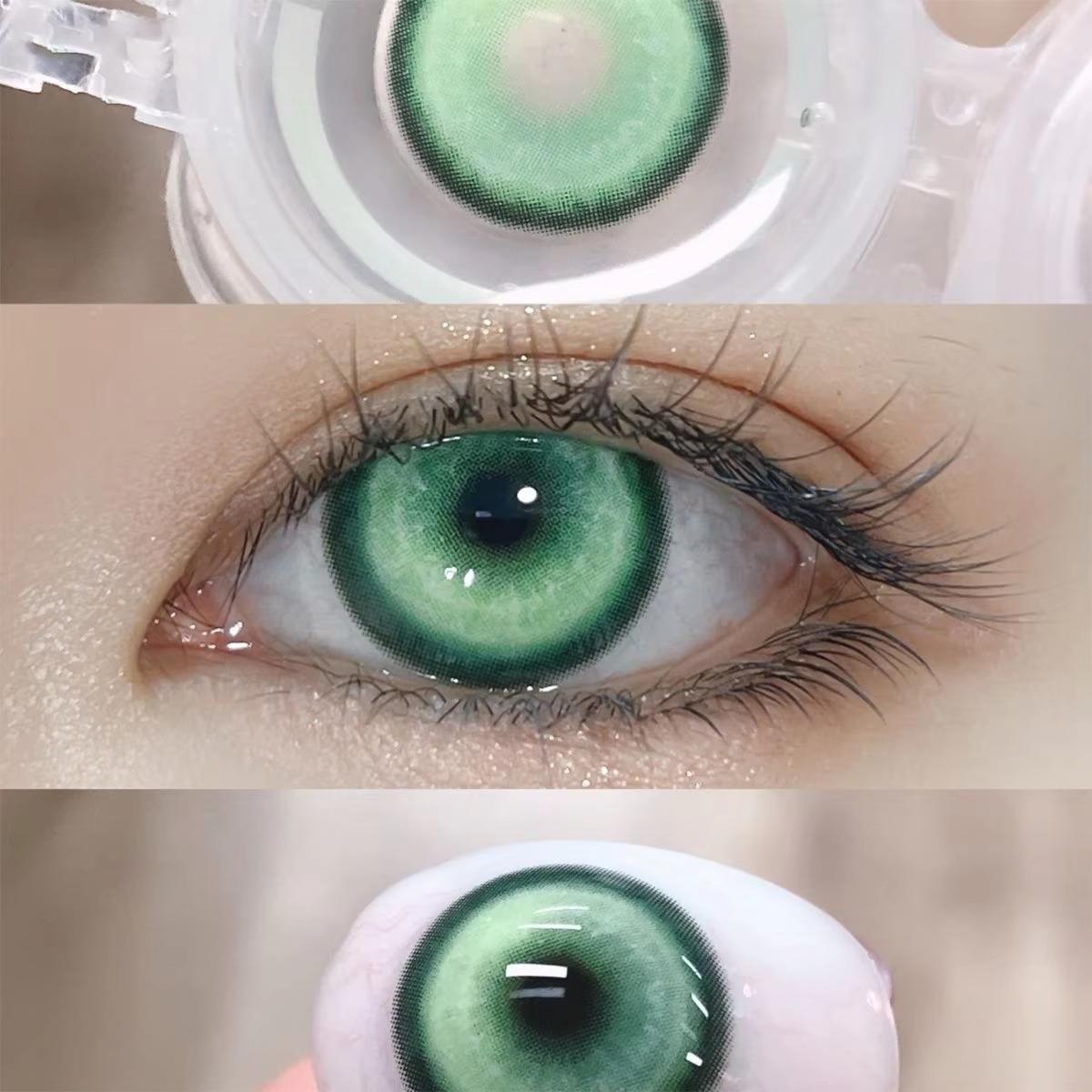 1pair Cosplay Red Gray Pink Colored Contact Lenses Halloween Scary lens Softlens 14.5mm