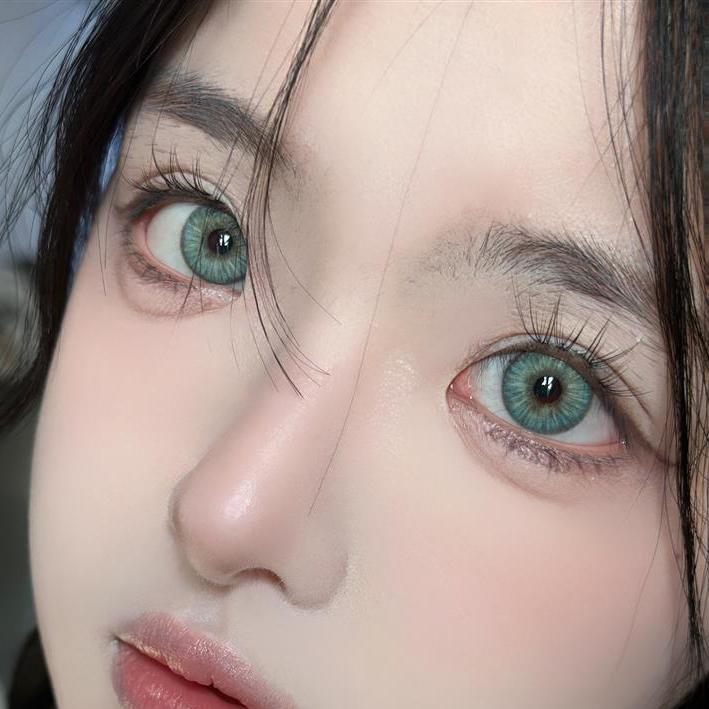 1pair Snake Queen Green Colored Contact Lenses 14.4mm