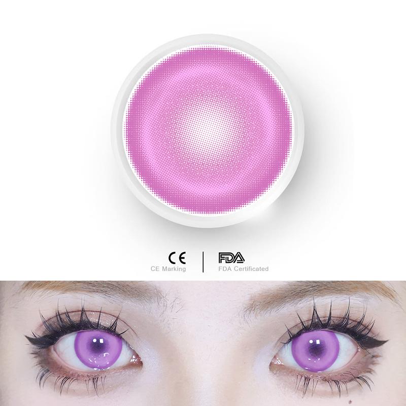 1pair Cosplay Red Gray Pink Colored Contact Lenses Halloween Scary lens Softlens 14.5mm