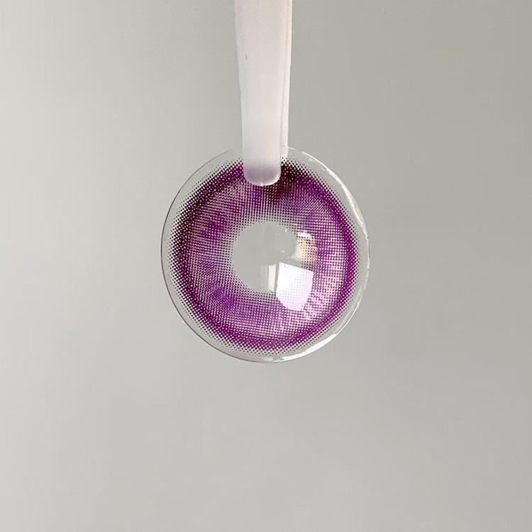 1pair Cosplay Colored Contact Lenses Purple Violet Halloween Softlens 14.2mm