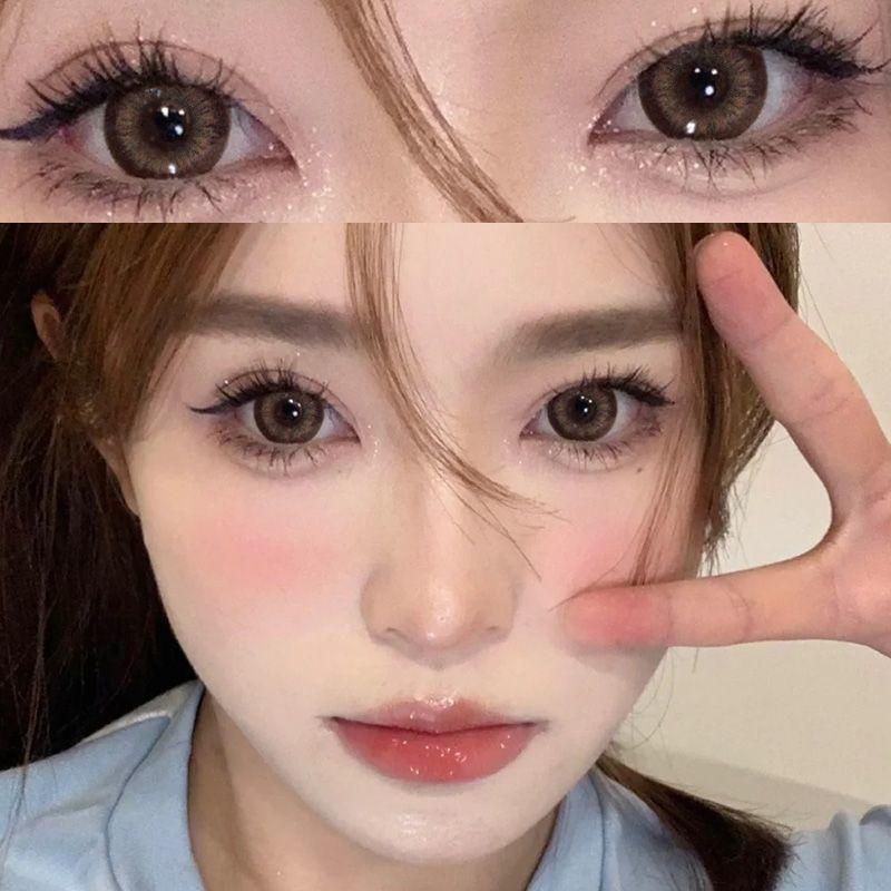 JeweLens Enlarge Contact Lenses 14.4mm Gray Brown