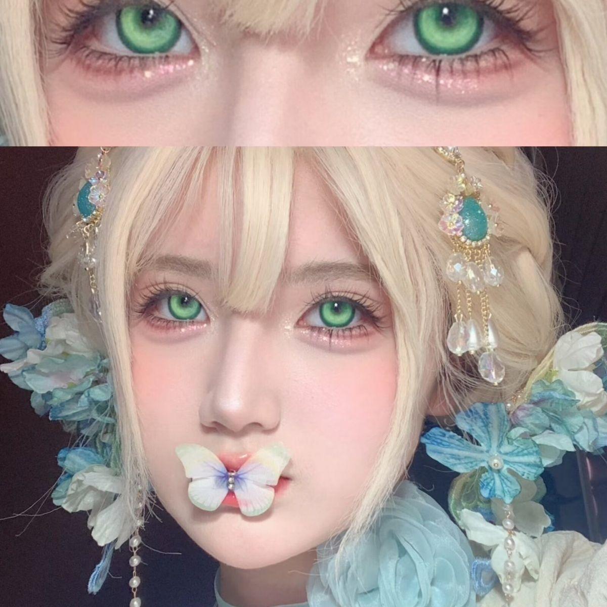 1pair Cosplay Red Gray Pink Colored Contact Lenses Halloween Scary lens Softlens 14.5mm