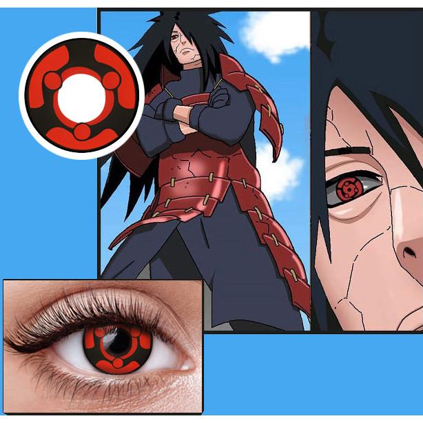 1pair Red Color Contact Lenses Naruto Uchiha Sharingan Itachi Sasuke Kakashi Madara Cosplay Anime Accessories