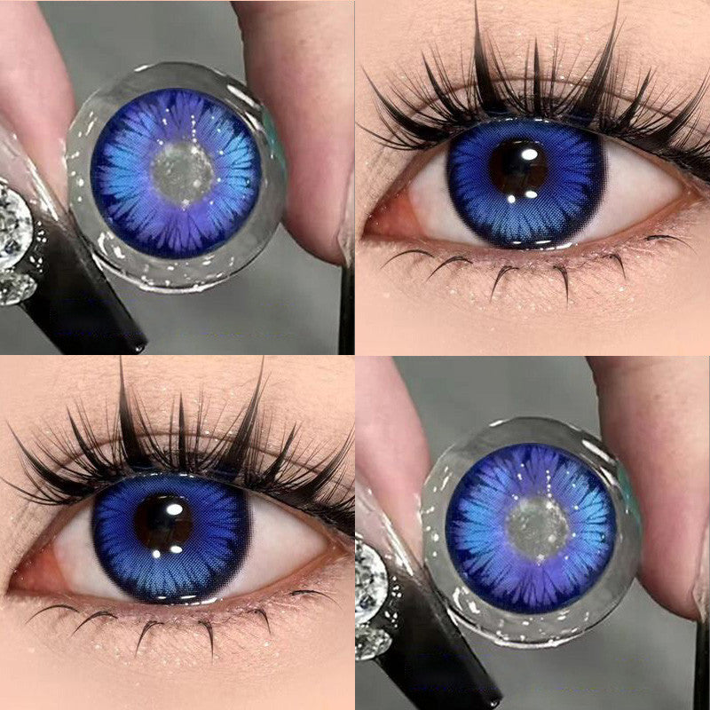 JeweLens 1pair Cosplay Blue Color Contact Lenses Purple Cosmetic Softlens 14.5mm