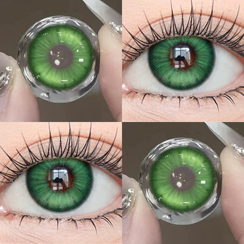 JeweLens 1pair Cosplay Green Color Contact Lenses Halloween Softlens