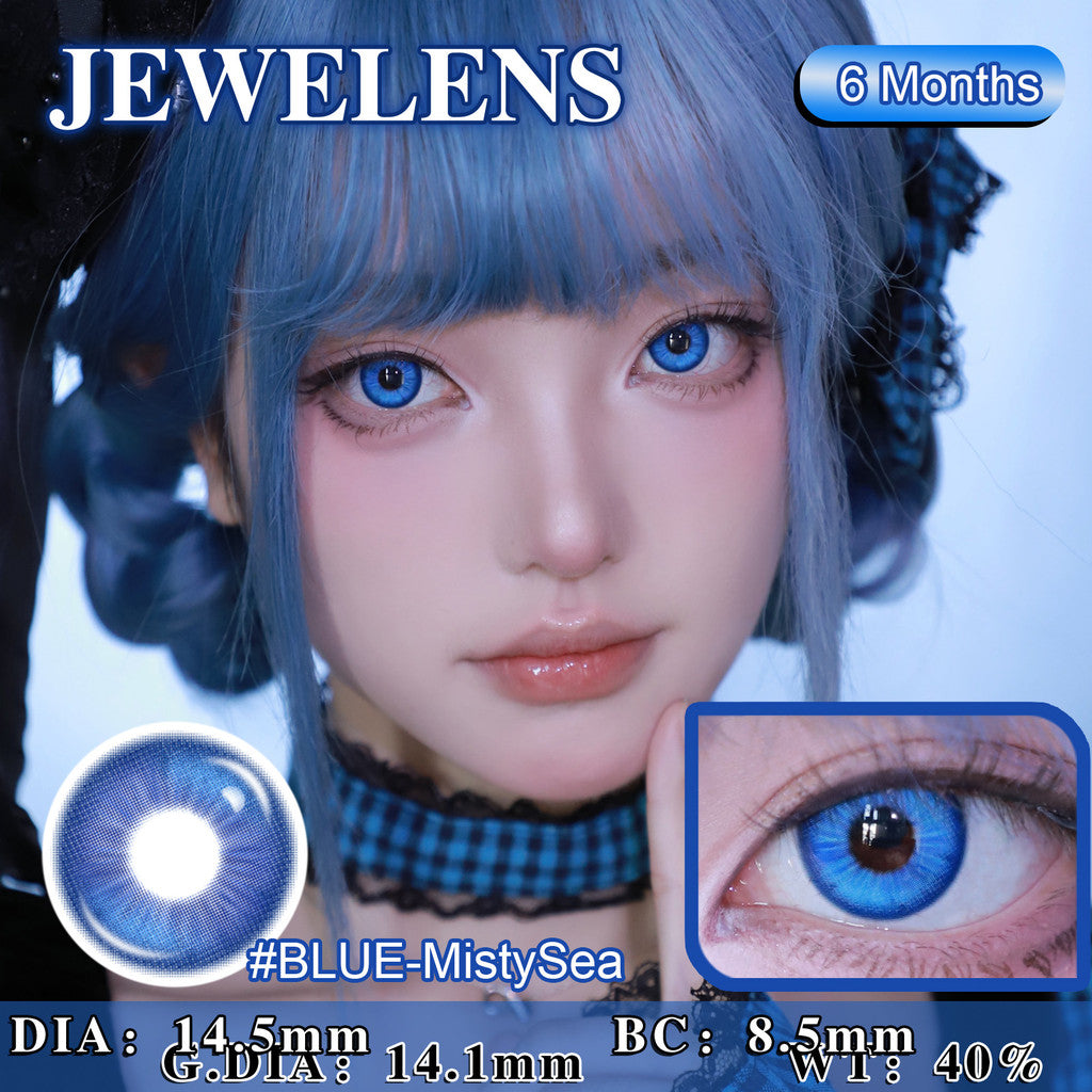 JeweLens 1pair Cosplay Blue Color Contact Lenses Purple Cosmetic Softlens 14.5mm