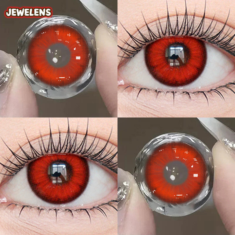 JeweLens 1pair Cosplay Red Color Contact Lenses Vampire Cosmetic Softlens