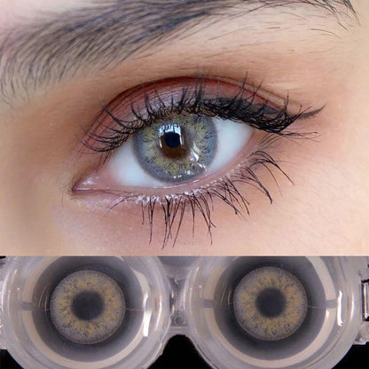 1pair Russiangirl Gray Blue Colored Contact Lenses 14mm