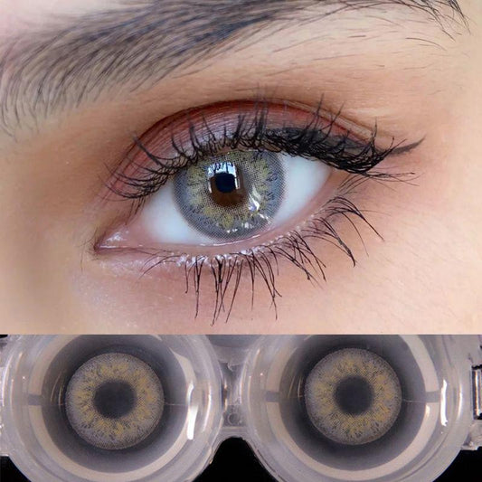 1pair Russiangirl Gray Blue Colored Contact Lenses 14mm