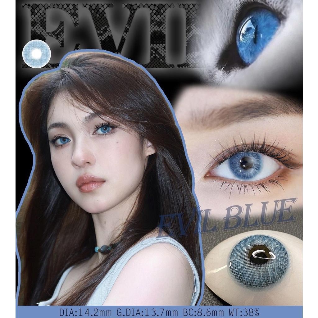 1pair Colored Contact Lenses Evileye Cat Pupil 14.2mm