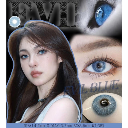1pair Colored Contact Lenses Evileye Cat Pupil 14.2mm