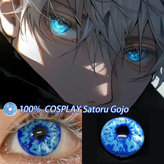 JeweLens 1 par Satoru Gojo Cosplay Azul Cor Lentes de Contato Jujutsu Kaisen Anime Softlens 14.5mm 